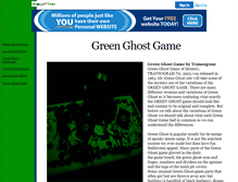 Tablet Screenshot of mygreenghost.cheapwebtricks.net